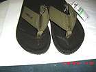 ONEILL BROWN/GREEN FLIP FLOP MADE IN TAIWAN ALL MAN MADE MATERIAL MENS 