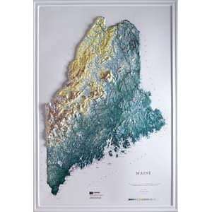   Raised Relief Map 955 Maine State Map  Toys & Games  