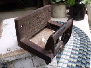   Early 1900s Cast Iron Wall Mount Industrial Toilet Paper Holder  