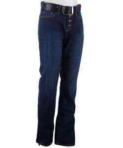 Zena Dark Blue 5 pocket Belted Fly Jeans  