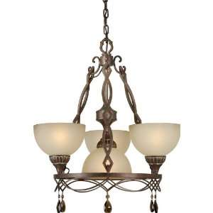 Forte Lighting 2497 04 27 Black Cherry Traditional / Classic 24Wx28H 4 