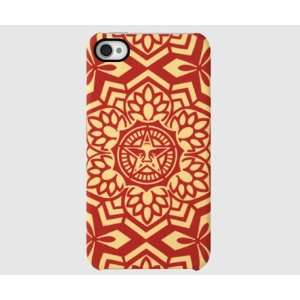  Case for iPhone 4 CL59924 Yen Pattern Red Snap Case: Everything Else
