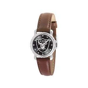 Gametime Oakland Raiders Womens Brown Leather Watch:  
