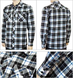 Mens Casual Flannel Long Sleeve Shirts w/ Multi Colors & Patterns 