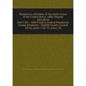  1381   1880 Virginia Federal Population Census Schedules   Norfolk 