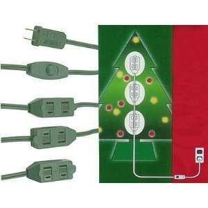  Westinghouse 9 Outlet Green Christmas Tree Extension Power 