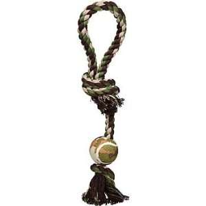  Mammoth Pet Flossy Chews Camo Pull Tug Rope with Ball 