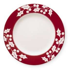  Lenox Holly Silhouette 9 inch Accent Plate (white 