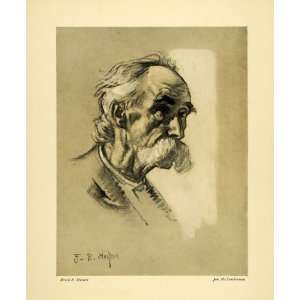  1911 Print Jim Lumberman Frank Masters Portrait Mustache 