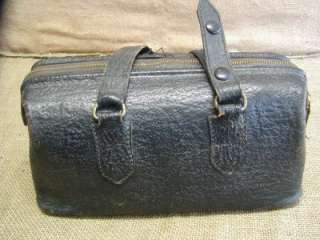 RARE Vintage Leather Nurse Bag Antique Doctor Medicine  