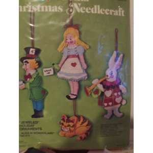 Bucilla Alice In Wonderland Jeweled Holiday Ornaments Kit  
