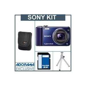  Sony Cybershot DSC H70 Digital Camera Kit   Blue   with 