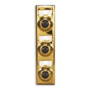   Multi Family Name Plate, Polished Brass with Black Center: Home