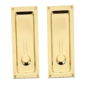   Lifetime Polished Brass Passage Double Entry Sliding Door Lock 8570
