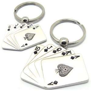   /Pair) Royal Flush Keyring, Exclusive For Lovers: Sports & Outdoors