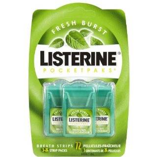 Listerine Pocket Paks Oral Care Strips, Cinnamon   72 Strips/ Pack, 6 