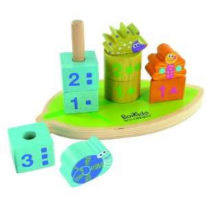  Boikido Eco Friendly Wooden Stack And Count Shapes: Toys 