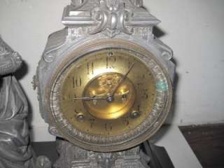 Antique Ansonia Bard figural Clock   C. 1900s  