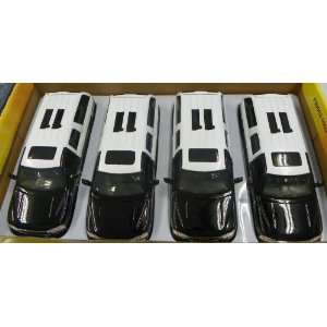   Police Car in Color Black and White Display BOX of 4 Cars: Toys