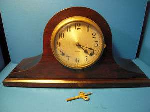   Gilbert Mantel Key wound Clock Normandy Chime 19 Long WORKS  