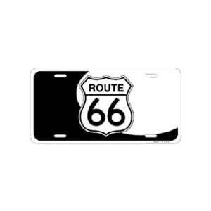  Route 66 Yin Yang Black White License Plate Plates Tag Tags auto 