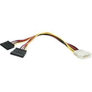   LP4 to 2x SATA Power Y Cable Adapter (PYO2LP4SATA ): Office Products