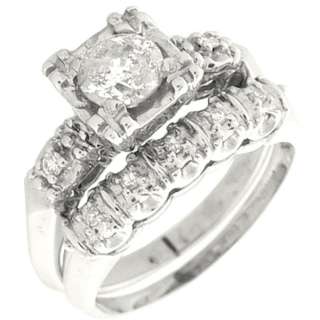 60ctw Round Diamond with Accent Engagement Ring Matching Band Bridal 
