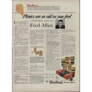   Pastoral Epic By FRED ALLEN.  1947 Shefford Cheese Ad, A4933A