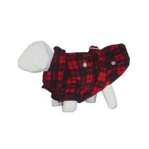  Pet Life Adjustable Patterned Fashion Coat in Red Plaid 