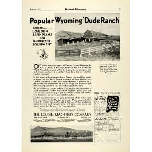  1931 Ad Louden Machinery Fremont Wyoming Dude Ranch Barn 