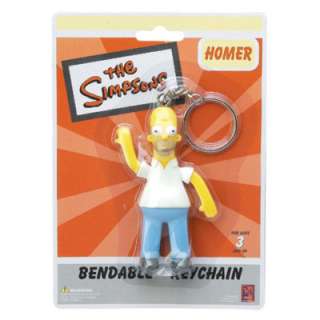 The Simpsons Family Homer Simpson Bendable Keychain  