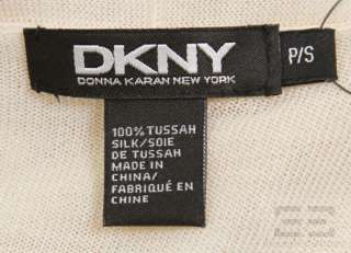 DKNY Donna Karan Cream Silk Knit Cozy Wrap Sweater Size Small  