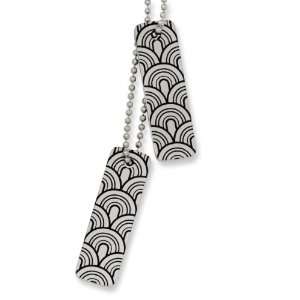  Stainless Steel Arch City Thin Pendant Necklace: Jewelry