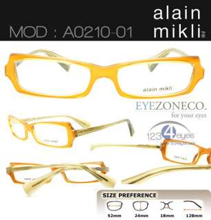 EyezoneCo ALAIN Mikli Eyeglass FULL Rim Frames A0210 01  