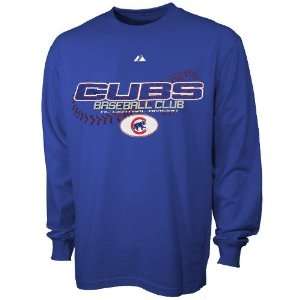   Cubs Royal Blue On The Ball Long Sleeve T shirt: Sports & Outdoors