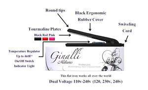 NEWGenuine Ginalli Milano Best Tourmaline Flat Iron  