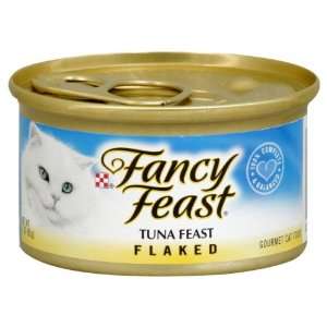 Fancy Feast Cat Food, Gourmet, Flaked Tuna Feast, 3 Oz 