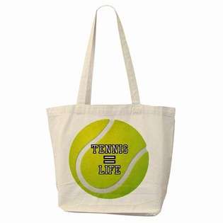 Carsons Collectibles Tote Satchel Bag (2 Sided) of Tennis Equals Life 