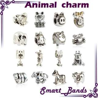 Animal set Silver beads for European bracelet charm free shipping 