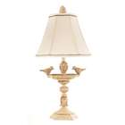 CC Home Furnishings Pack of 2 Decorative Carved Bird Bath Table Lamps 