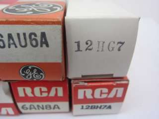 Vaccum Tube Vintage Radio Electronic Lot 12 Assorted 6X4 OB2 6AUGA 