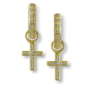  Cross Pave Diamond Earring Charms by Zasha Signature 