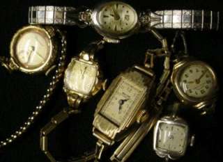 Vintage Gold filled Ladies Watches  Hamilton,Bulova,Kenton,Gireaux 