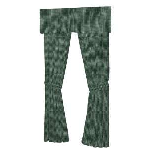 Patch Magic Green and White Checks Window Curtain, 40 Inch 