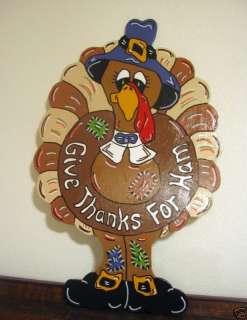 Happy Thanksgiving Tom Turkey lawn yard art decoration  