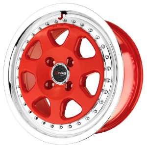  Drag DR 27 Red Machined Wheel (15x7/4x100mm) Automotive