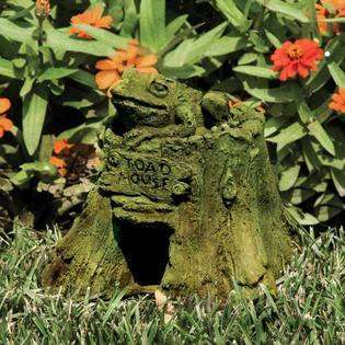 Orlandi Statuary Toad House  White Moss Finish 