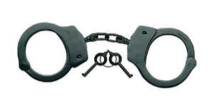   Steel Double Lock Heavy Gauge Handcuffs w/ 2 Keys 613902100923  