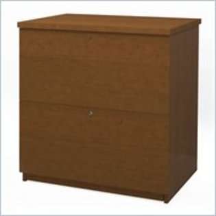   Drawer Lateral Wood File Storage Cabinet in Cognac Cherry 