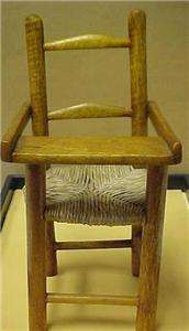 Small Doll High Chair Wicker Woven Seat/Wood = 8981C  